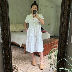 NWT Cynthia Rowley Linen Gingham Dress